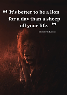 It’s better to be a lion poster