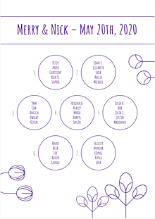 Wedding seating poster