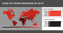 Ease of doing business map 2019