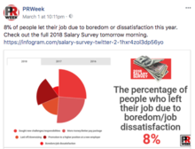 Percentage of people who left their job due to boredom or dissatisfaction