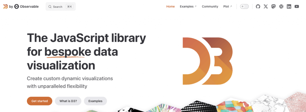 D3.js Homepage Screenshot